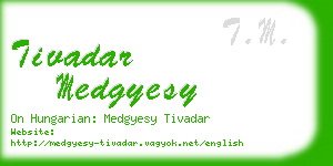 tivadar medgyesy business card